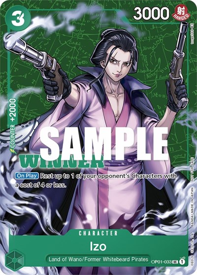 Izo (Tournament Pack Vol. 2) [Winner] #OP01-033 One Piece Promotion Cards
