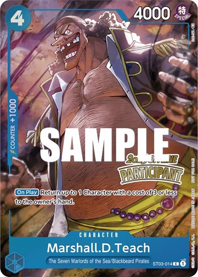Marshall.D.Teach (Offline Regional 2023) [Participant] #ST03-014 One Piece Promotion Cards