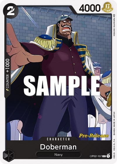 Doberman #OP02-107 Paramount War Pre-Release Cards