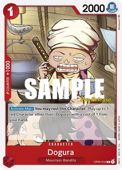 Dogura #OP02-010 Paramount War Pre-Release Cards