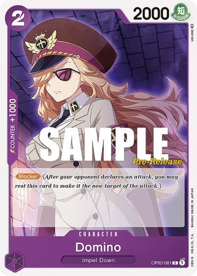 Domino #OP02-081 Paramount War Pre-Release Cards