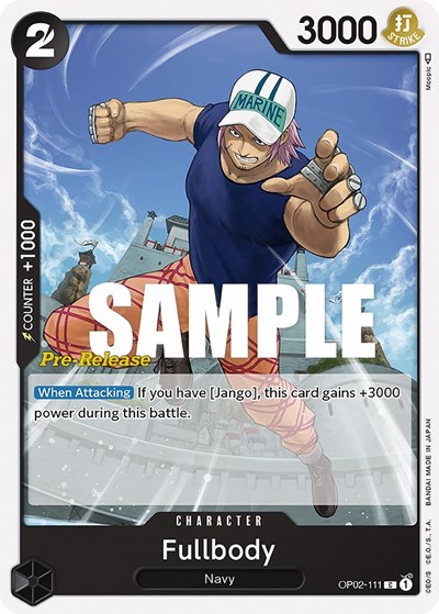 Fullbody #OP02-111 Paramount War Pre-Release Cards