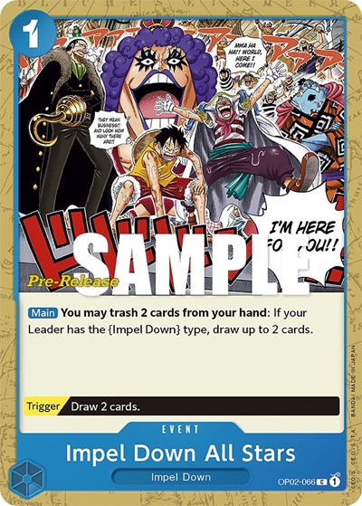 Impel Down All Stars #OP02-066 Paramount War Pre-Release Cards