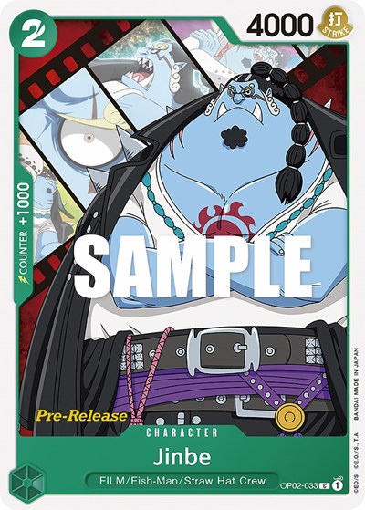 Jinbe #OP02-033 Paramount War Pre-Release Cards