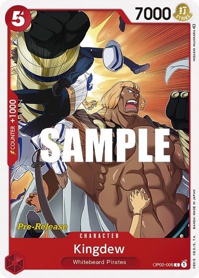 Kingdew #OP02-006 Paramount War Pre-Release Cards