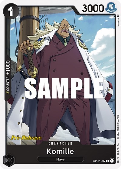 Komille #OP02-097 Paramount War Pre-Release Cards