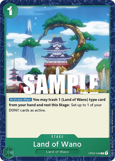Land of Wano #OP02-048 Paramount War Pre-Release Cards