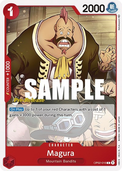 Magura #OP02-016 Paramount War Pre-Release Cards
