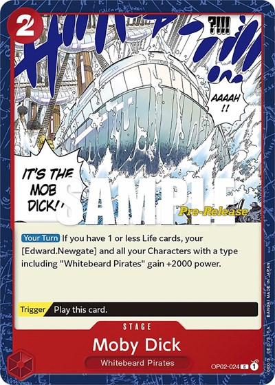 Moby Dick #OP02-024 Paramount War Pre-Release Cards
