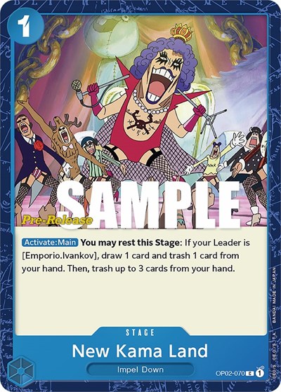 New Kama Land #OP02-070 Paramount War Pre-Release Cards