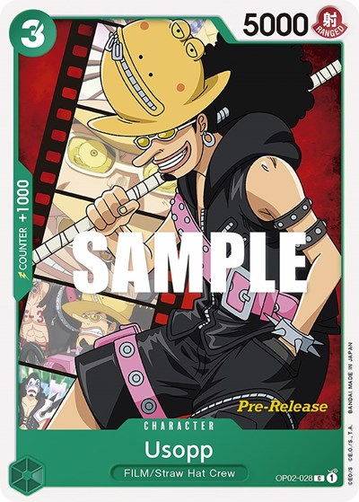 Usopp #OP02-028 Paramount War Pre-Release Cards
