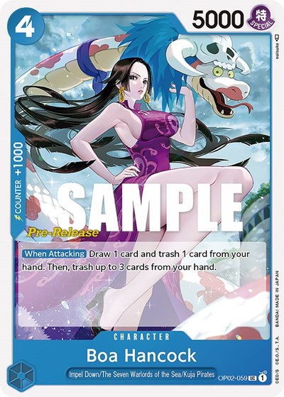 Boa Hancock #OP02-059 Paramount War Pre-Release Cards
