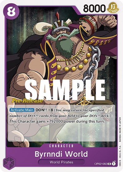 Byrnndi World #OP02-082 Paramount War Pre-Release Cards