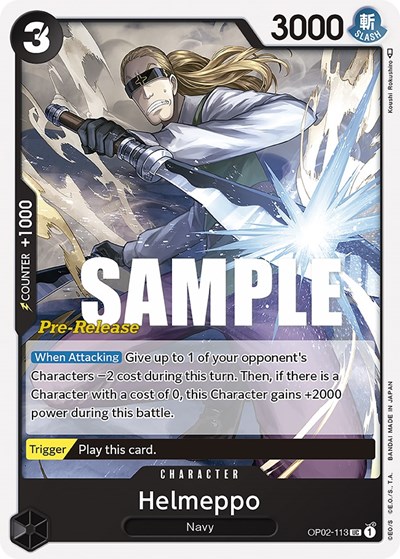 Helmeppo #OP02-113 Paramount War Pre-Release Cards
