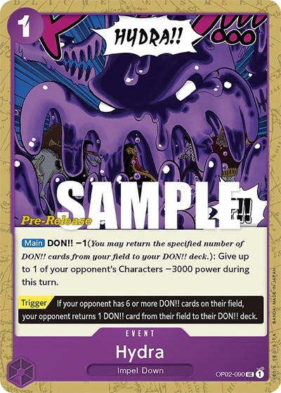 Hydra #OP02-090 Paramount War Pre-Release Cards