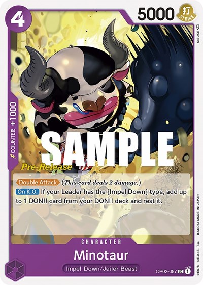 Minotaur #OP02-087 Paramount War Pre-Release Cards