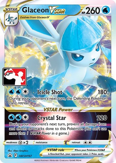Glaceon VSTAR #SWSH197 Prize Pack Series Cards
