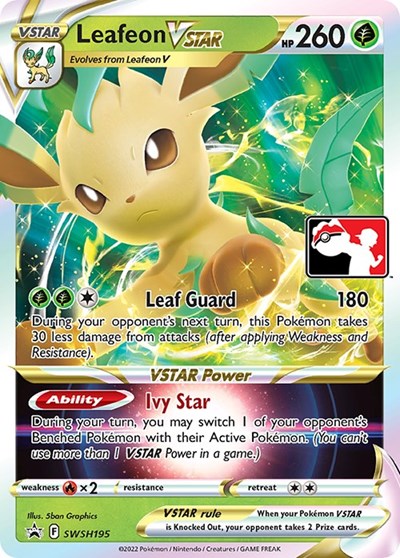 Leafeon VSTAR #SWSH195 Prize Pack Series Cards