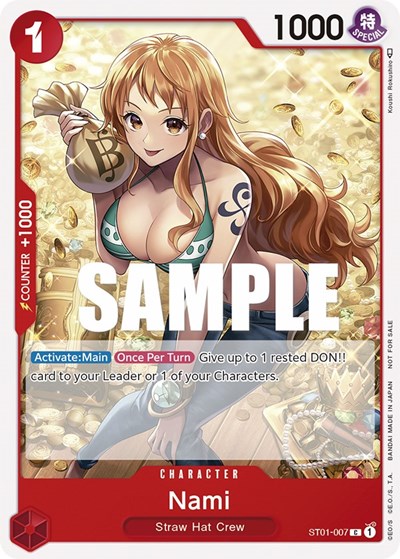 Nami (Tournament Pack Vol. 3) [Participant] #ST01-007 One Piece Promotion Cards