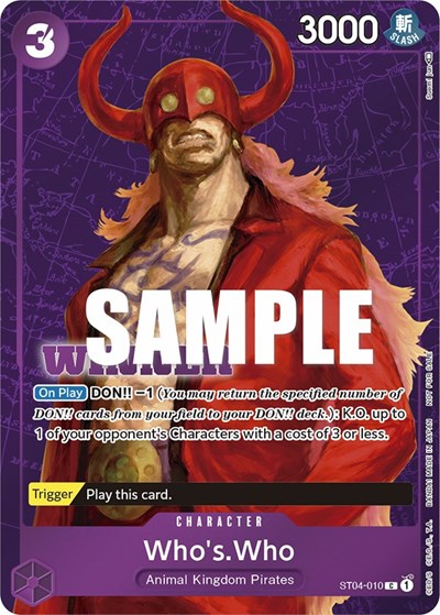 Who's.Who (Tournament Pack Vol. 3) [Winner] #ST04-010 One Piece Promotion Cards