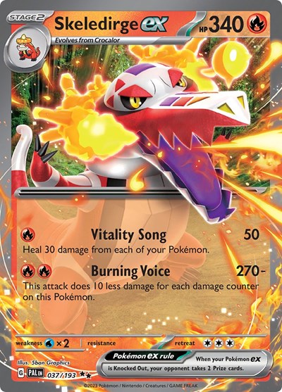 Skeledirge ex #37 Paldea Evolved