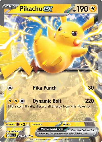 Pikachu ex #63 Paldea Evolved