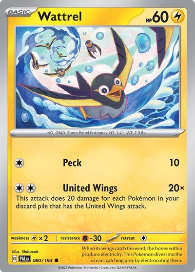 Wattrel #80 Paldea Evolved