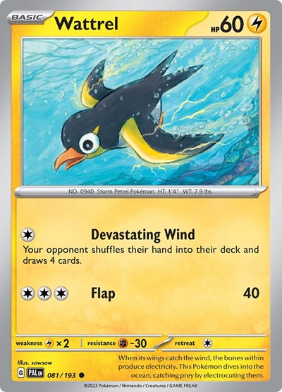 Wattrel #81 Paldea Evolved