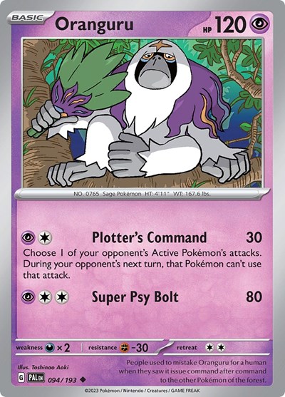Oranguru #94 Paldea Evolved