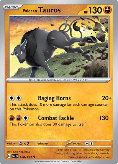 Paldean Tauros #108 Paldea Evolved