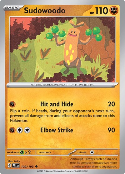 Sudowoodo #109 Paldea Evolved