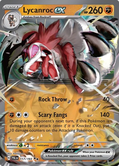 Lycanroc ex #117 Paldea Evolved