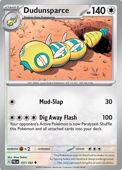 Dudunsparce #157 Paldea Evolved