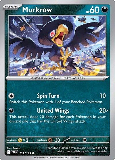 Murkrow #131 Paldea Evolved