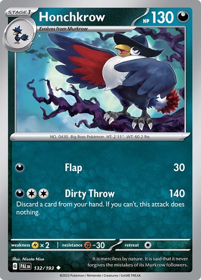 Honchkrow #132 Paldea Evolved
