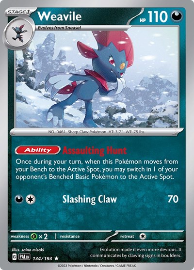 Weavile #134 Paldea Evolved