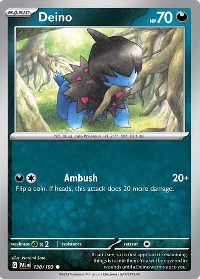 Deino #138 Paldea Evolved