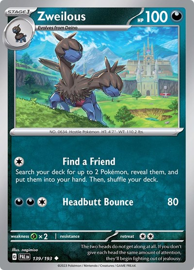 Zweilous #139 Paldea Evolved