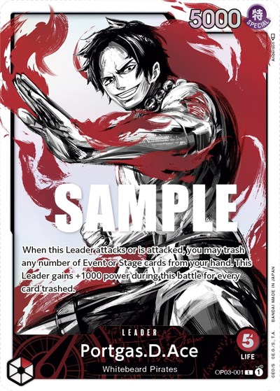 Portgas.D.Ace (Alternate Art) #OP03-001 Pillars of Strength