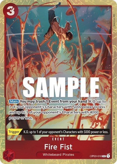 Fire Fist (Alternate Art) #OP03-018 Pillars of Strength