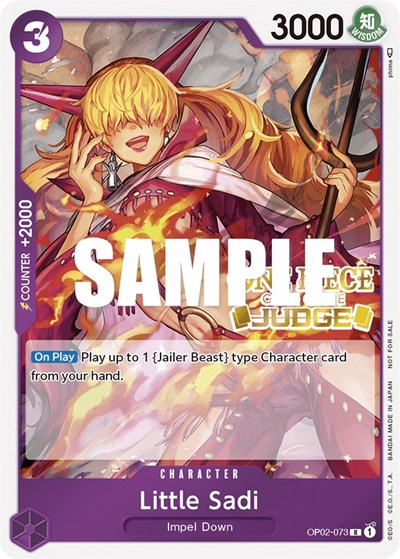 Little Sadi (Judge) #OP02-073 One Piece Promotion Cards
