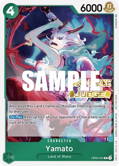Yamato (Judge) #OP02-042 One Piece Promotion Cards
