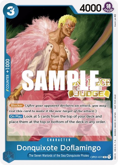 Donquixote Doflamingo (Judge) #OP01-073 One Piece Promotion Cards