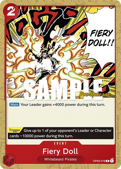 Fiery Doll #OP03-019 Pillars of Strength Pre-Release Cards