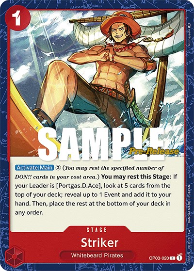 Striker #OP03-020 Pillars of Strength Pre-Release Cards