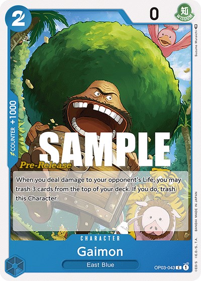 Gaimon #OP03-043 Pillars of Strength Pre-Release Cards
