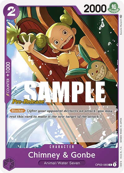 Chimney & Gonbe #OP03-065 Pillars of Strength Pre-Release Cards