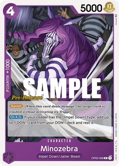 Minozebra #OP03-068 Pillars of Strength Pre-Release Cards