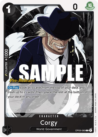 Corgy #OP03-083 Pillars of Strength Pre-Release Cards