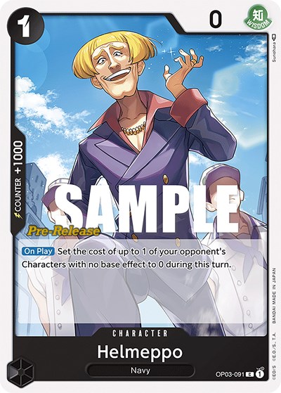 Helmeppo #OP03-091 Pillars of Strength Pre-Release Cards